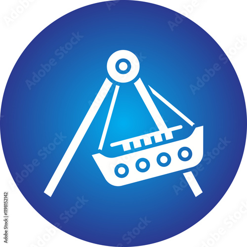 Boat Swing icon single vector illustration