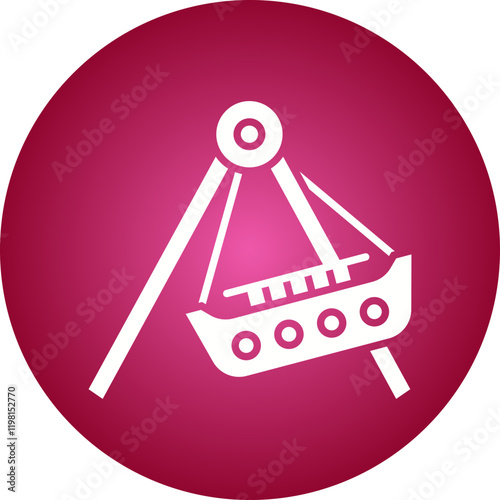Boat Swing icon single vector illustration