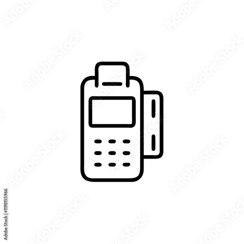 credit card terminal icon isolated on transparent background

