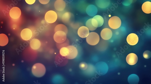 Abstract bokeh background with warm and cool colors.