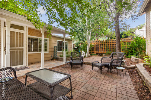 a view of a home patio photo