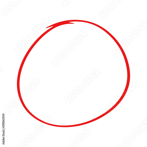 illustration of red circle highlighting
