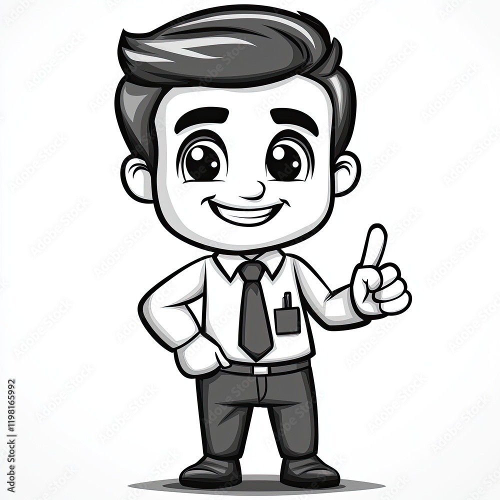 Adorable Cartoon Business Boy: A Cute and Friendly Character Illustration for Business Concepts Adorable Cartoon Business Boy: A Cute and Friendly Character Illustration for Business Concepts