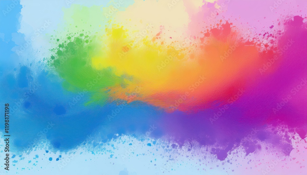 Vivid Rainbow Splash Illuminates Abstract Background in Striking Digital Artwork, Showcasing a Kaleidoscope of Colors and Textures Vivid Rainbow Splash Illuminates Abstract Background in Striking Digital Artwork, Showcasing a Kaleidoscope of Colors and Textures