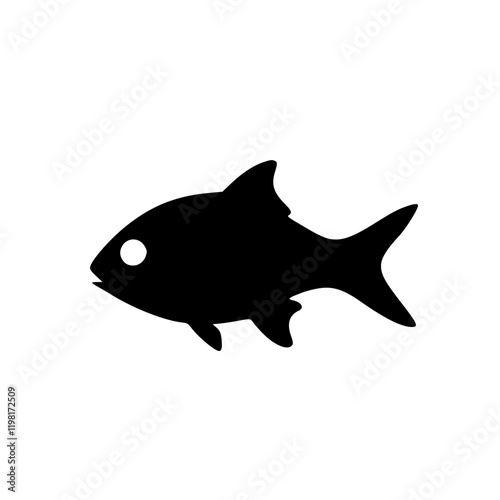 Black Silhouette of a Fish