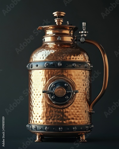 [Homebrew ale brewer] Copper-Colored Vintage Watering Can With Distinctive Goldish-Bronze Finish