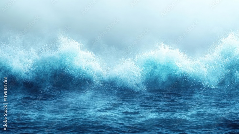 Turbulent Ocean Waves Crashing with Whitecaps Turbulent Ocean Waves Crashing with Whitecaps