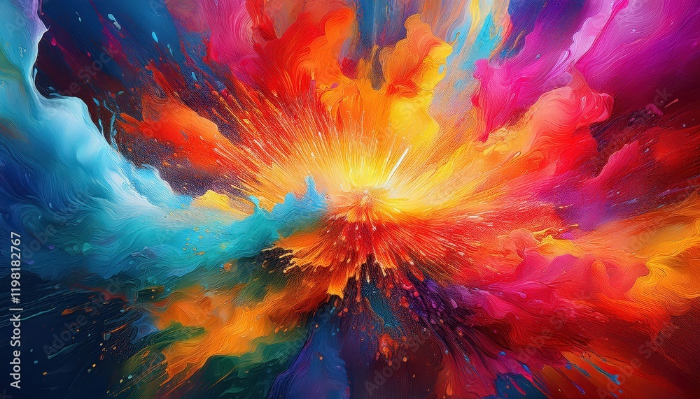 custom made wallpaper toronto digitalVibrant Abstract Art Explosion A Spectacle of Colors Swirling in an Energetic Dance Across Canvas, Showcasing a Kaleidoscope of Hues and Textures at the Brink of Creative Expression.