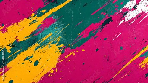 Vibrant Abstract Paint Strokes Background Texture photo