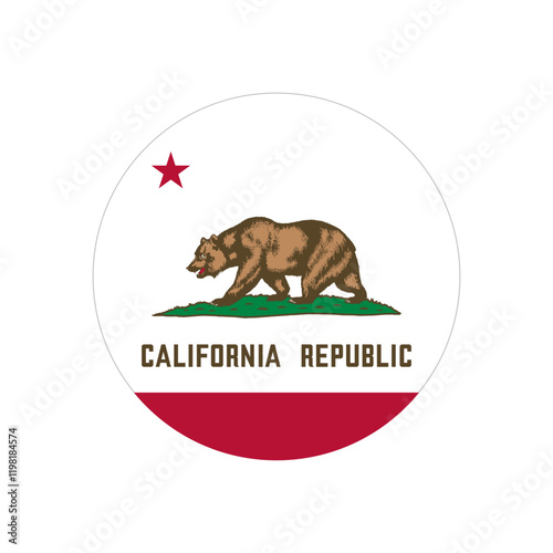 Flag of California state, US