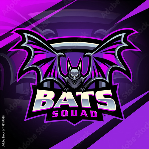 Bats squad esport mascot logo design