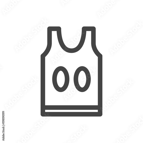 線画スポーツ関連の単品アイコン　ゼッケン