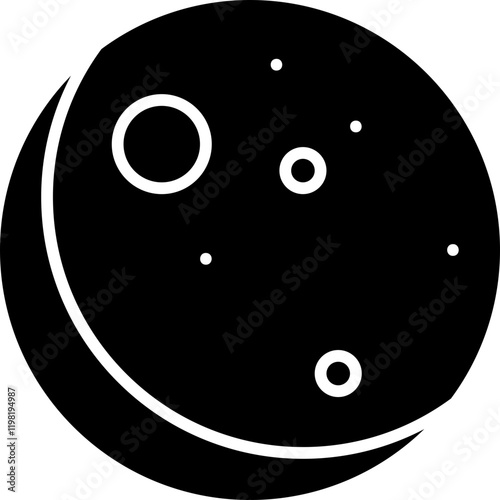 New Moon icon single vector illustration