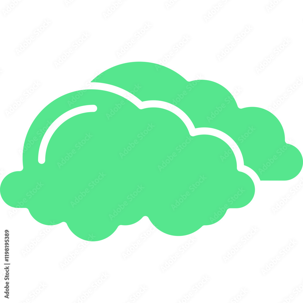 Overcast icon single vector illustration Overcast icon single vector illustration