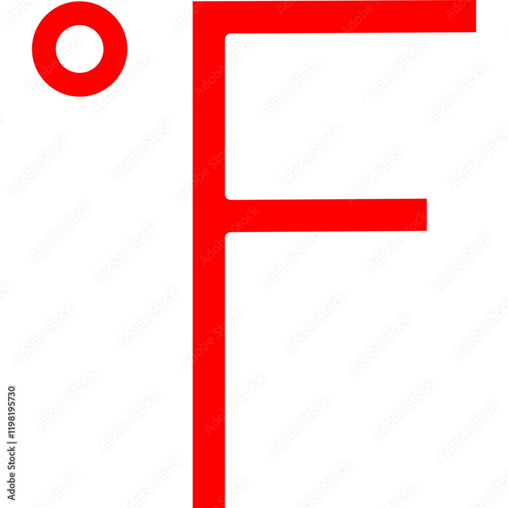 Fahrenheit icon single vector illustration Fahrenheit icon single vector illustration