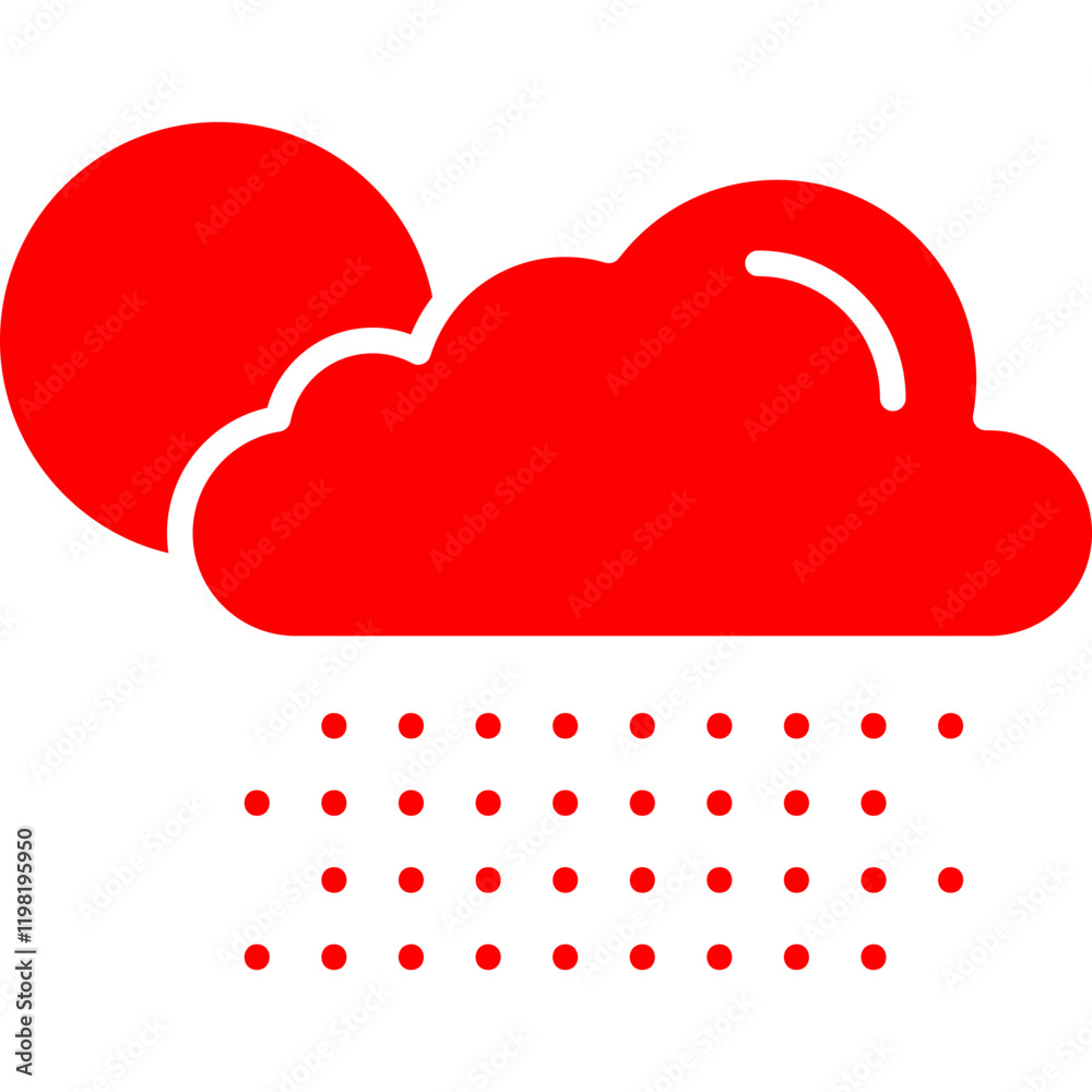 Sunny Rainy icon single vector illustration Sunny Rainy icon single vector illustration