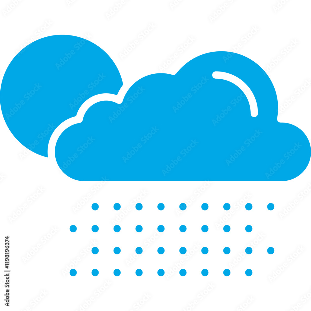 Sunny Rainy icon single vector illustration Sunny Rainy icon single vector illustration