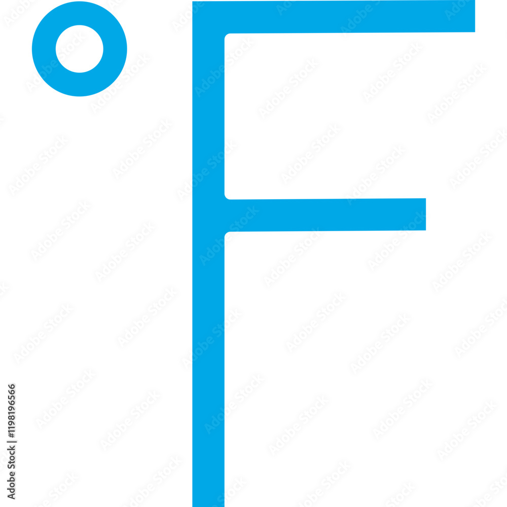 Fahrenheit icon single vector illustration Fahrenheit icon single vector illustration