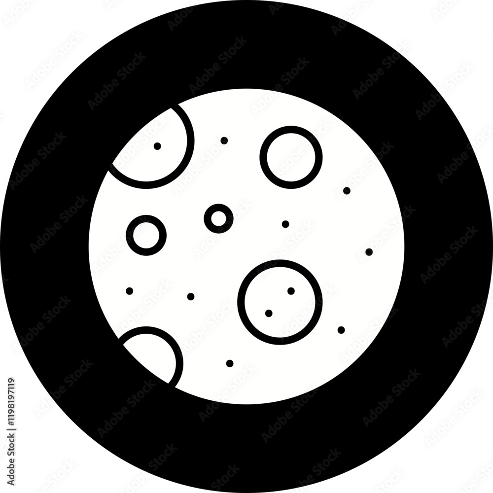 Full Moon icon single vector illustration Full Moon icon single vector illustration