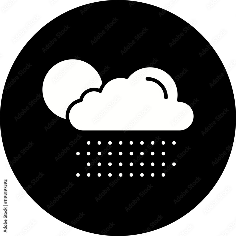Sunny Rainy icon single vector illustration Sunny Rainy icon single vector illustration