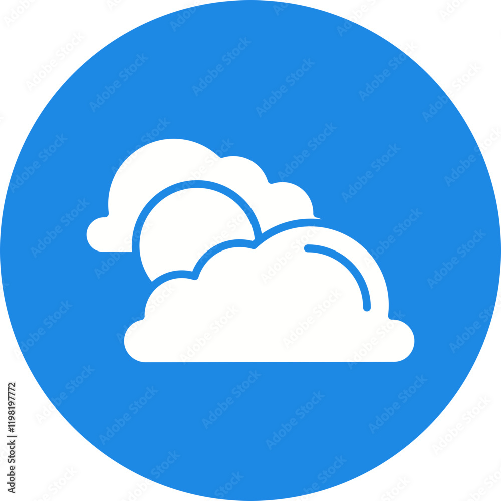 Partly Cloudy icon single vector illustration Partly Cloudy icon single vector illustration