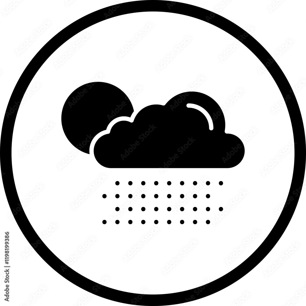 Sunny Rainy icon single vector illustration Sunny Rainy icon single vector illustration
