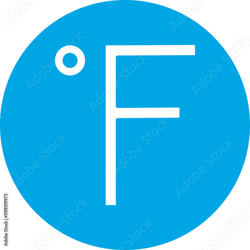 Fahrenheit icon single vector illustration