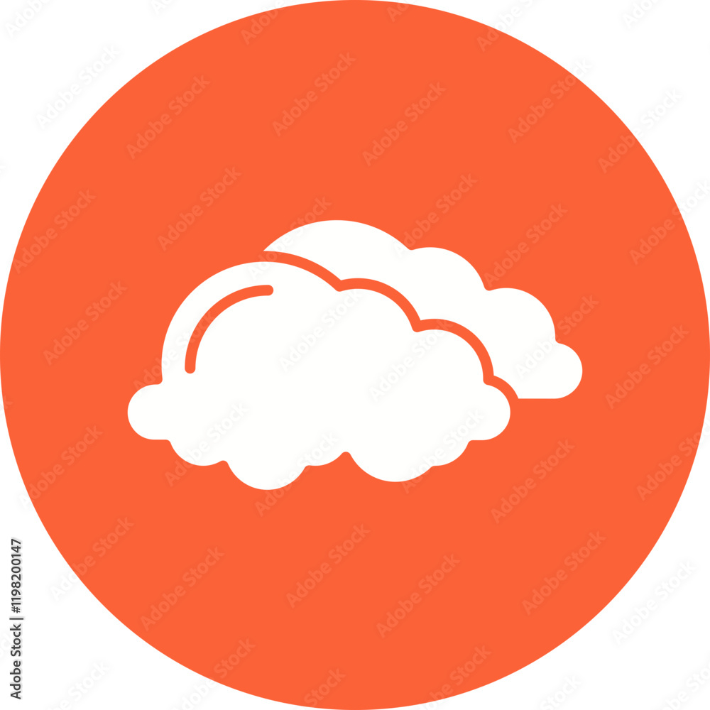 Overcast icon single vector illustration Overcast icon single vector illustration