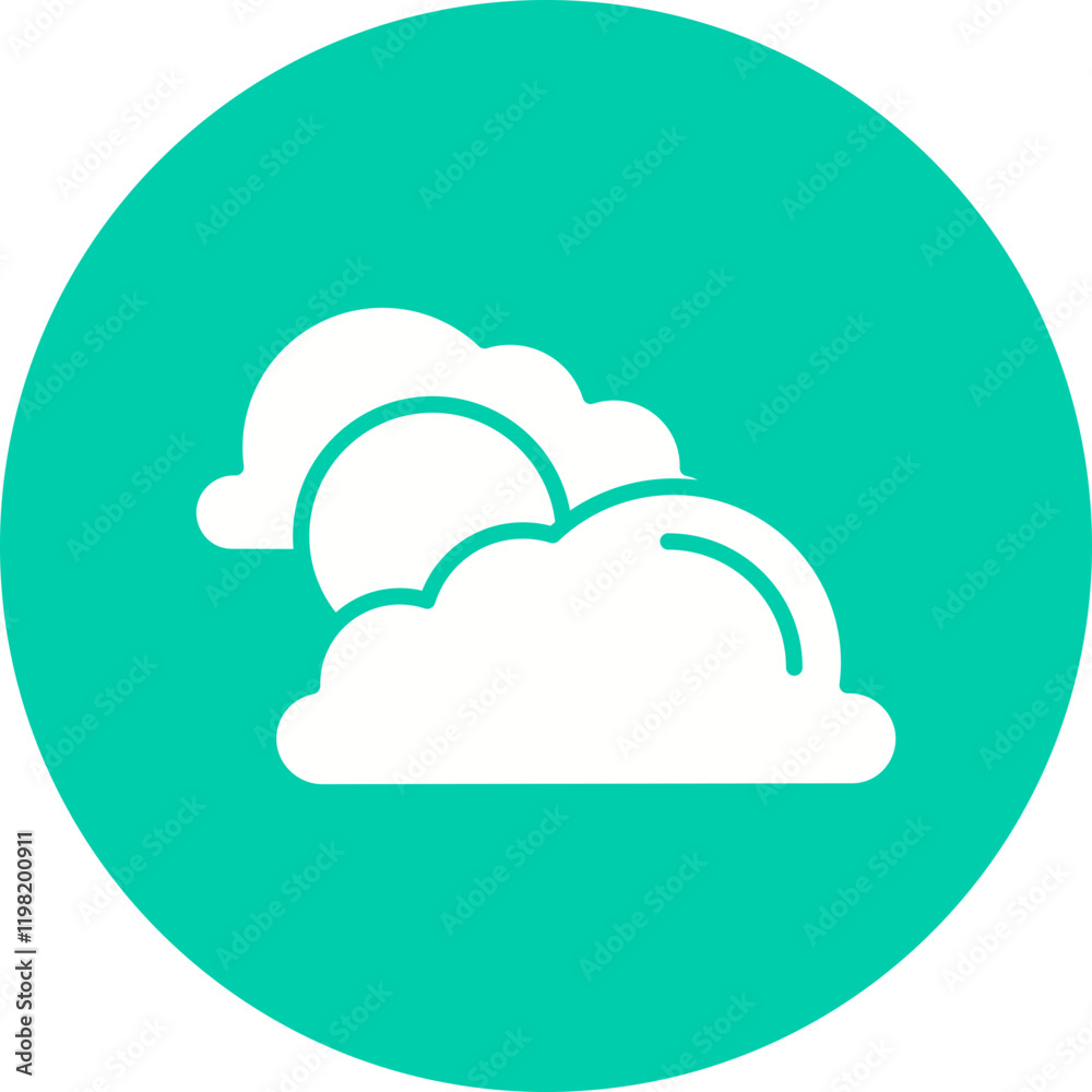 Partly Cloudy icon single vector illustration