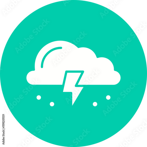 Snow Thunderstorm icon single vector illustration