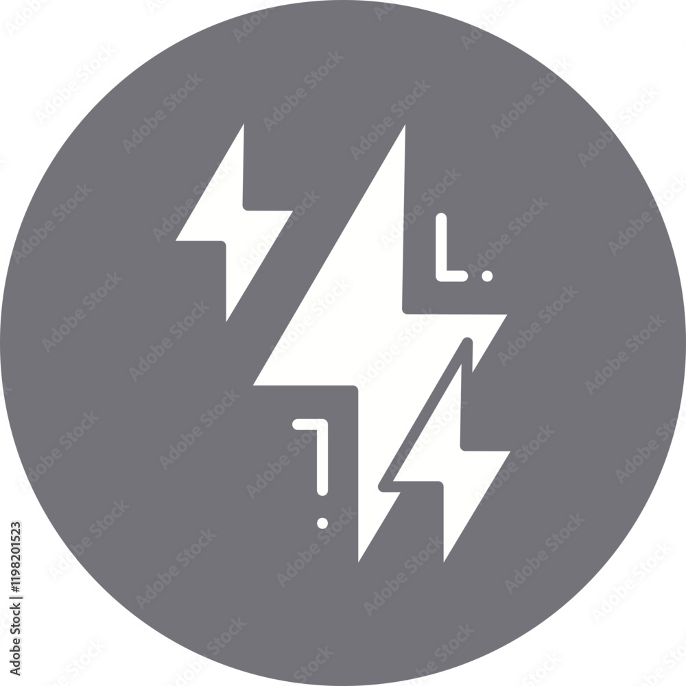 Lightning icon single vector illustration