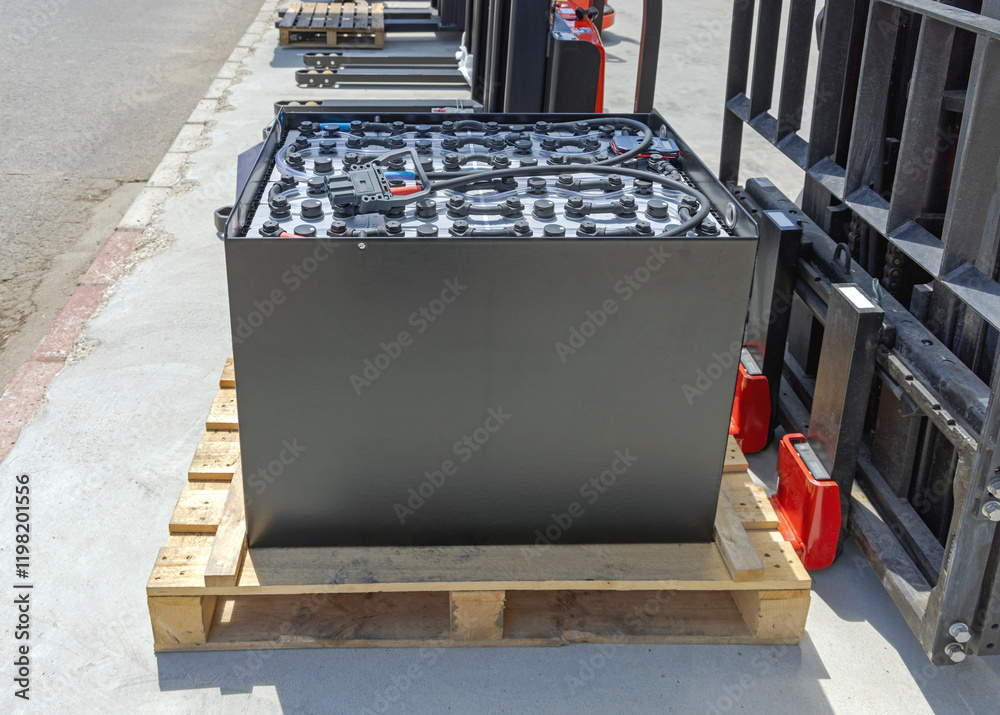 Large Lead Acid Battery Box for Forklift at Pallet