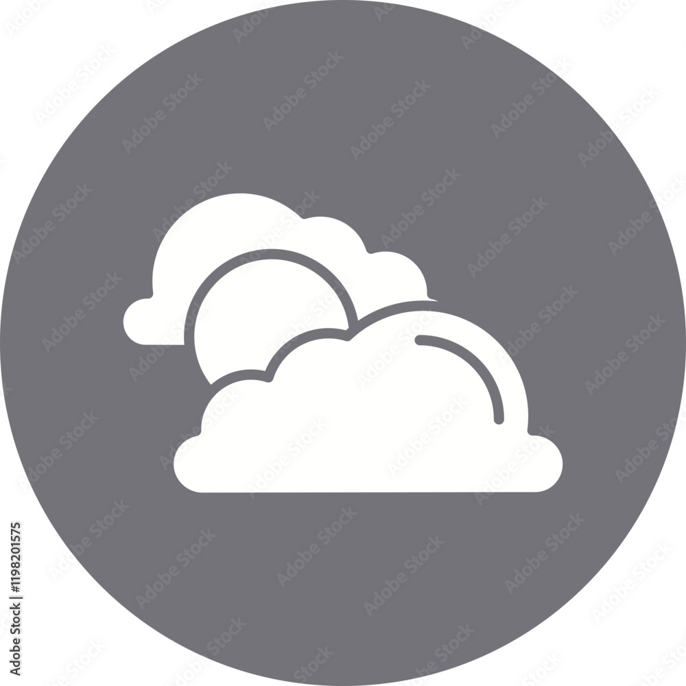 Partly Cloudy icon single vector illustration Partly Cloudy icon single vector illustration