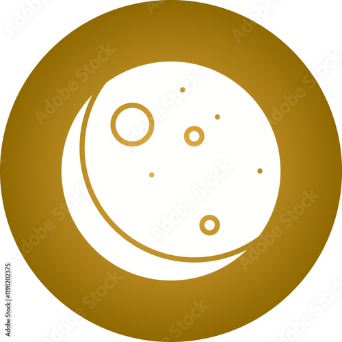 New Moon icon single vector illustration