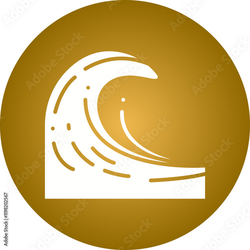 Tsunami icon single vector illustration