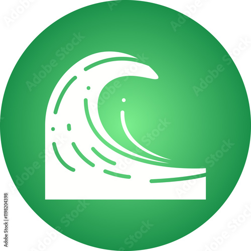 Tsunami icon single vector illustration