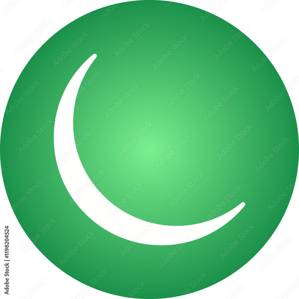 Crescent icon single vector illustration Crescent icon single vector illustration
