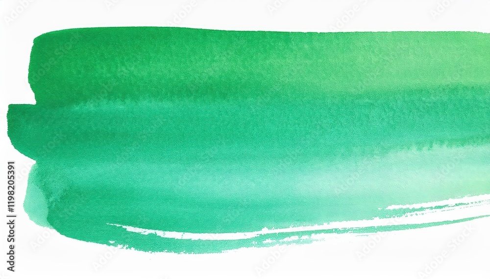 Fototapeta premium Vibrant Watercolor Hand Painted Illustration Lush Green Mint Brush Strokes and Tranquil Watercolor Background, Masterfully Created on at3