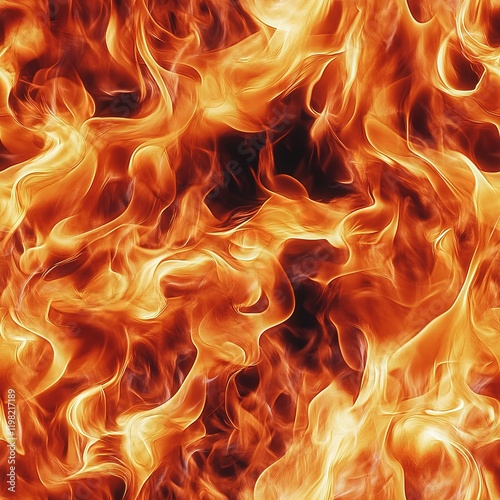 Hot Fire Flames Seamless Pattern Texture