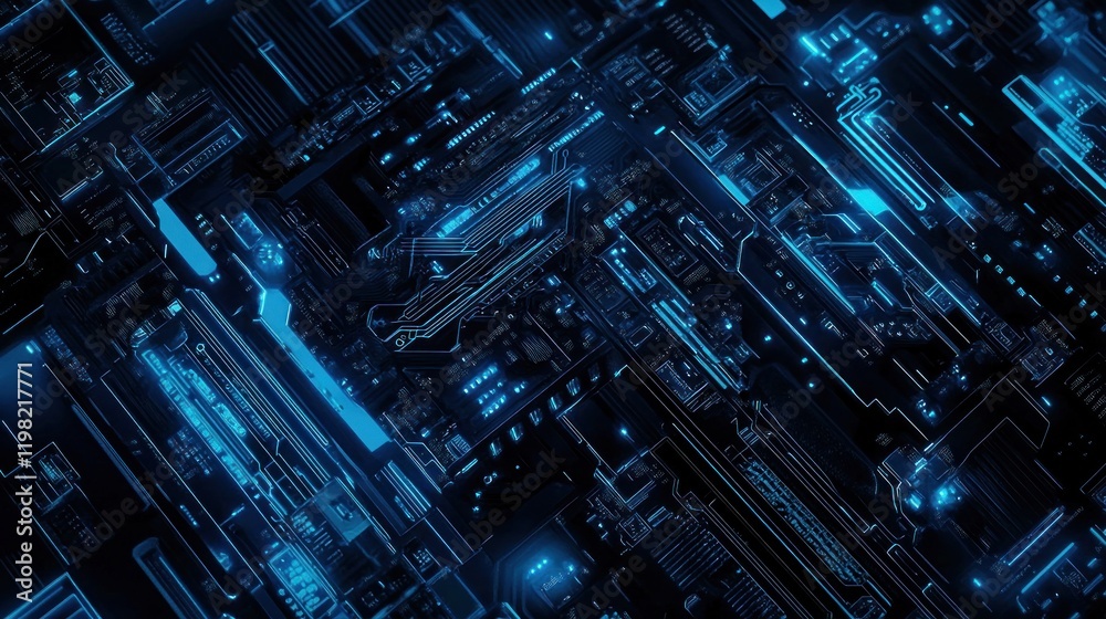 custom made wallpaper toronto digitalAbstract Futuristic Circuitry