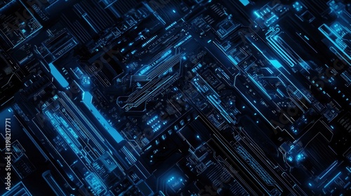 Wallpaper Mural Abstract Futuristic Circuitry Torontodigital.ca