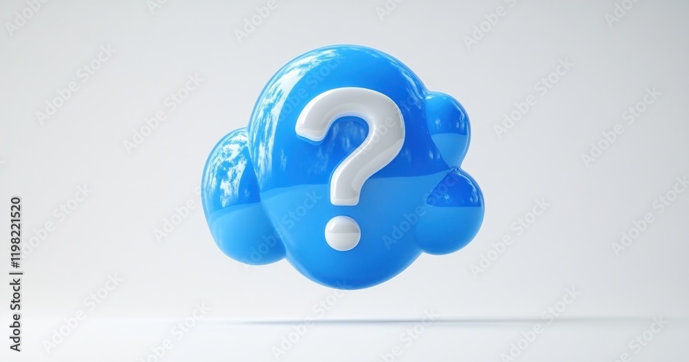 3D Blue Question Mark Icon Illustration for FAQ, Help, Support and Information Concept on White Background 3D Blue Question Mark Icon Illustration for FAQ, Help, Support and Information Concept on White Background