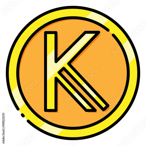 Kenya Shilling Currency Symbol Filled Icon