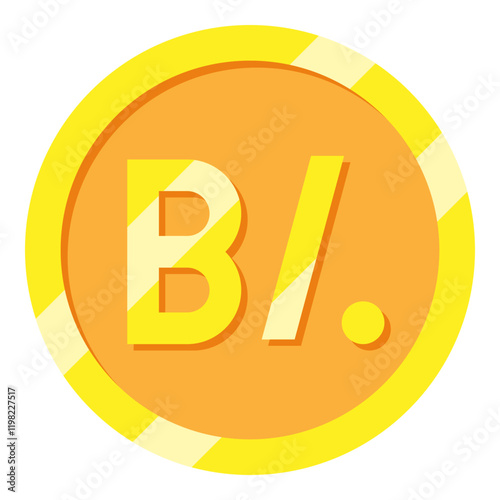 Panama Balboa Currency Symbol Flat Icon