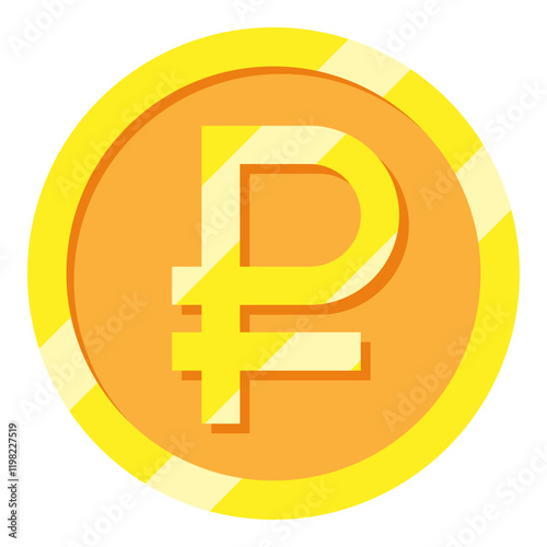Russian Ruble Currency Symbol Flat Icon