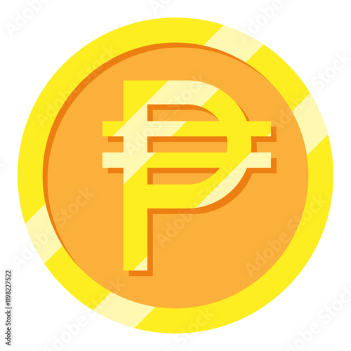 Philippine Peso Currency Symbol Flat Icon
