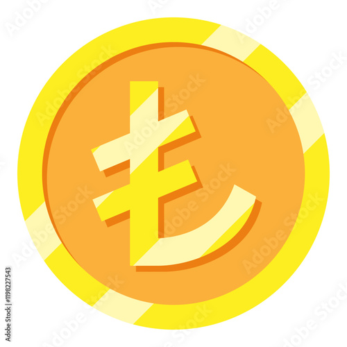 Turkish Lira Currency Symbol Flat Icon
