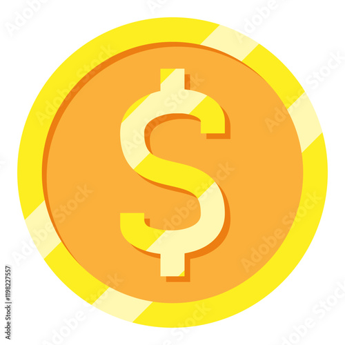 United State Dollar Currency Symbol Flat Icon