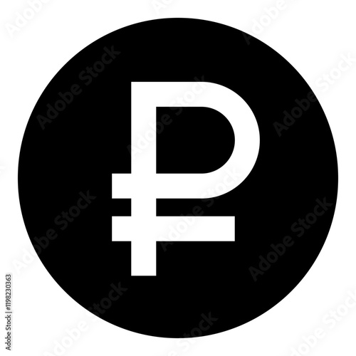 Russian Ruble Currency Symbol Glyph Icon