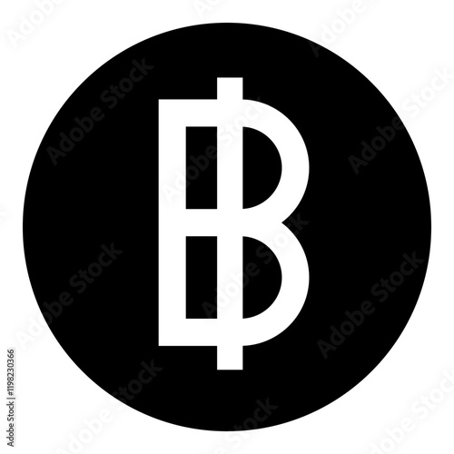 Thailand Bath Currency Symbol Glyph Icon